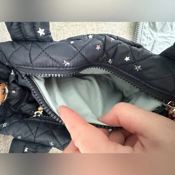 EEUC MZ Wallace Dawn with Silver Stars Mini Metro Tote Deluxe - Picture 8 of 11